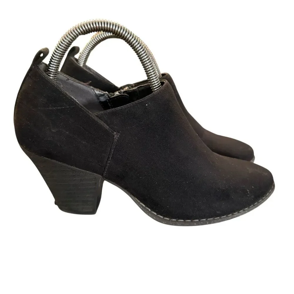 Dr. Scholl's Wm's Black Cuba Ankle Booties Size 6 Inside Zip